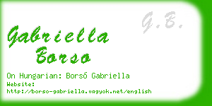 gabriella borso business card